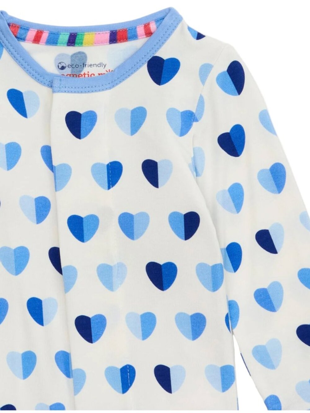 Baby - Newborn - Gently Loved Magnetic Me Blue XOXO Heart Convertible Coverall